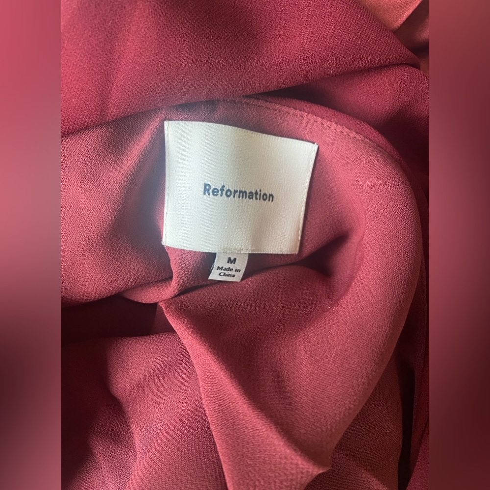 NEW Reformation Jonelle Elegant Silk Mini Dress - Romance Size M - Picture 11 of 13